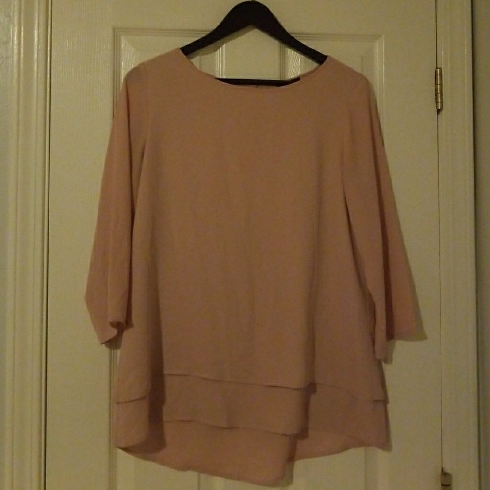 The Limited blush flowy layered top